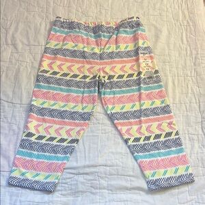 Osh Kosh Kids Multicolor Chevron Stripe pedal pusher leggings Size 12